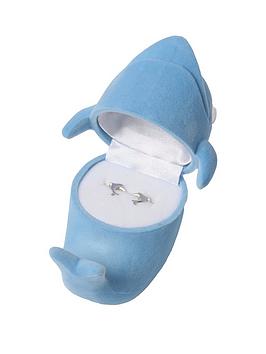 The Love Silver Collection Dolphin Studs With Gift Box