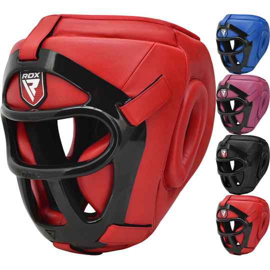 (Red, Small) RDX Head Gear for Boxing MMA Protection Headgear