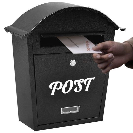 Lockable Outside Mailbox Large Letter Post Newspaper Box Wall Mounted
