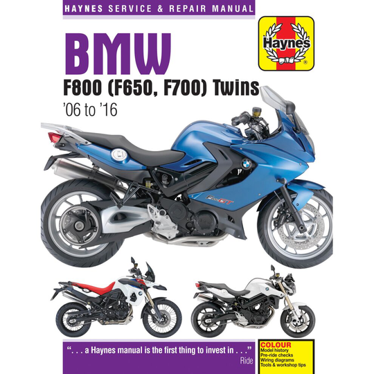 BMW F650, F700 & F800 Twins (06-16) Haynes Repair Manual (Paperback) ~