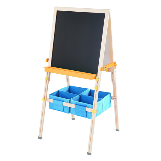 Teamson Kids 3 in 1 Wooden Easel Drawing Blackboard Whiteboard