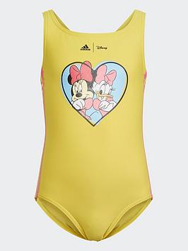 adidas X Disney Friendship Swimsuit - Yellow, Yellow, Size 9-10 Years, Women