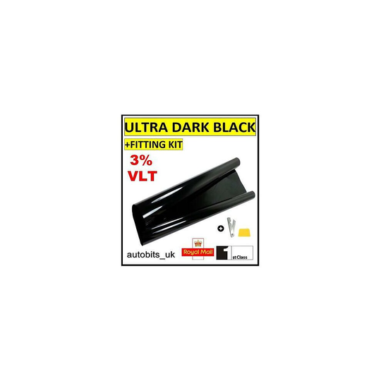 CAR VAN BUS WINDOW TINT FILM TINTING ULTRA SUPER DARK BLACK 3% 76cm x 3M