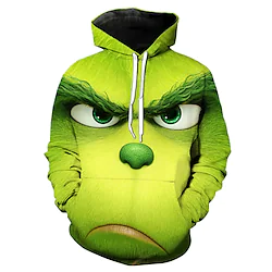 Inspired by Christmas Grinch Hoodie Cartoon Anime Harajuku Graphic Kawaii Hoodie For Men's Women's Unisex Adults' 3D Print Polyster Lightinthebox
