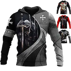 Inspired by The Last Templar Crusader Knights Templar Crusader Hoodie Cartoon Manga Anime Graphic Hoodie For Men's Women's Unisex Adults' 3D Print 100% Polyester Lightinthebox