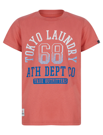 T-Shirts Boys Fader 68 Motif Cotton T-Shirt in Faded Peach - Kids / 3-4 Years - Tokyo Laundry