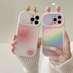 Phone Case For Apple Back Cover iPhone 14 Pro Max 14 Plus 13 12 11 Pro Max Mini X XR XS Bumper Frame Soft Edges Shockproof Color Gradient 3D Cartoon TPU PC Lightinthebox