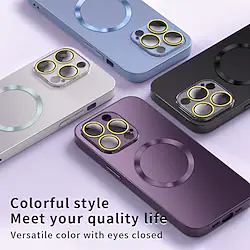 Phone Case For Apple Back Cover iPhone 14 Pro Max 14 Plus 13 12 11 Pro Max Mini SE Ultra-thin Frosted Magnetic Solid Colored TPU PC Lightinthebox