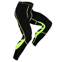 Men's Running Tights Leggings Compression Pants Compression Clothing Athletic Winter Breathable Quick Dry Moisture Wicking Fitness Gym Workout Running Sportswear Activewear Color Block Green Grey Lightinthebox