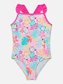 Accessorize Girls Tropical Swimsuit - Multi