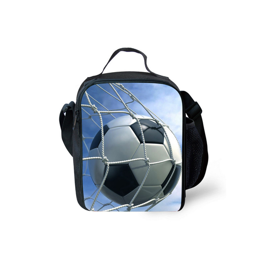 (03) Football Lunch Bag Thermal Insulated Cooler School