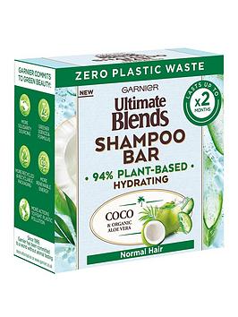 Garnier Ultimate Blends Coconut Hydrating Shampoo Bar with Aloe Vera for Normal Hair, 60g, One Colour, Women