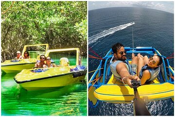 Speedboat across the Mangroves with Snorkel & Parasailing