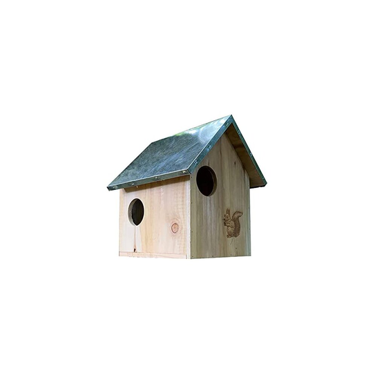 Squirrel Nest Box With Metal Roof