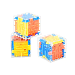 3D Cube Maze Puzzle 3 Pack Teenagers Maze Puzzle Box Mind Puzzles for Teenagers 8-14 Years Old (Blue Yellow Orange) Lightinthebox