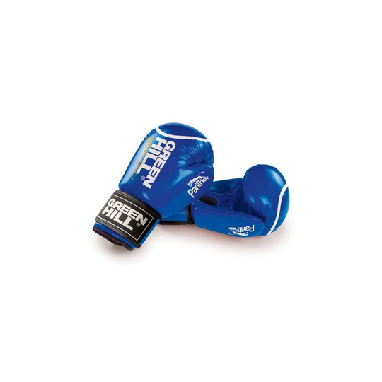 (Blue, 12oz) Green Hill Boxing Gloves Panther with Circle
