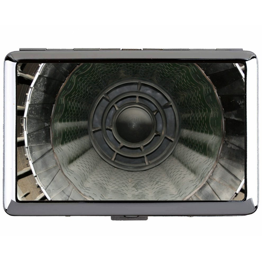 Cigarette Case King Size,J79 turbo engine afterburner nozzle Business Card Holder Case Storage Box