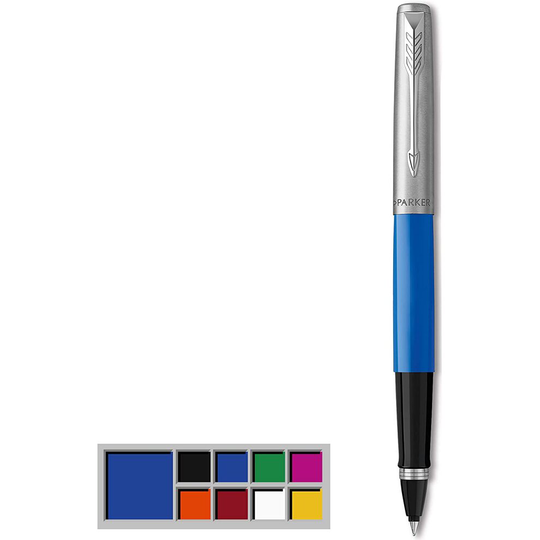 Parker Jotter Originals Rollerball Pen, Classic Blue Finish, Fine Point, Black Ink