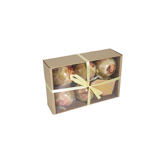 Box Of 6 Christmas Polyfoam 75mm Baubles - Cherub - box 6 christmas polyfoam 75mm baubles cherub