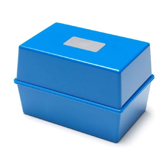 Deflecto Value Size 6 x 4 Index Card Box - Blue