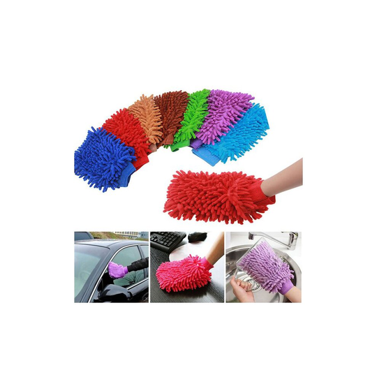 Microfibre Noodle Wash Mitt Car Van Wet Dry Clean Dust Polish Windows