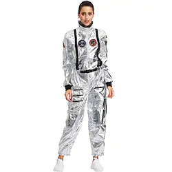 Astronaut Adults' Men's Women's Cosplay Costume For Polyester Masquerade Leotard / Onesie Lightinthebox