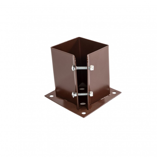 Oypla 4x Heavy Duty Bolt Down Fence Post Shoe Grip Holder - 100 x 100mm