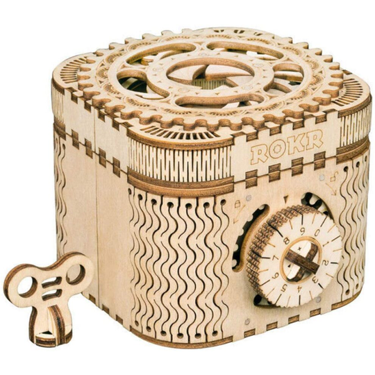 ROKR 3D Wooden Puzzle Treasure Box - Model Kits For Adult - Puzzle Box Model Building Kits - Christmas Birthday Gifts For Teens and Adults
