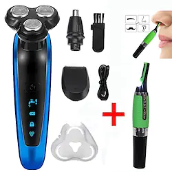 Electric Razor Electric Shaver Rechargeable Shaving Machine for Men Beard Razor Wet-Dry Dual Use Water Proof Fast Charging Accessorize with Nose Hair Trimmers Lightinthebox