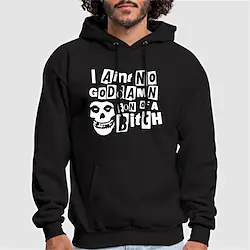 Inspired by Punk Gothic I Aint No Goddamn Son of a Bitch Hoodie Cartoon Manga Anime Front Pocket Graphic Hoodie For Men's Women's Unisex Adults' Hot Stamping 100% Polyester Lightinthebox