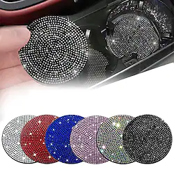4pcs Bling Car Cup Holder Coaster 2.75 inch Anti-Slip Shockproof Universal Fashion Vehicle Car Coasters Insert Bling Crystal Rhinestone Auto Automotive Interior Accessories for Women Lightinthebox