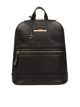 Pure Luxuries London Pure Luxuries Elland Black Leather Backpack