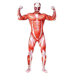 Attack on Titan Super Heroes Soldier / Warrior Cosplay Costume Skin Suit Men's Women's Movie Cosplay Anime Cosplay Sex Red Leotard / Onesie Zentai Catsuit Carnival New Year Spandex Spandex Lycra Lycra Lightinthebox