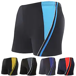 Men's Swim Shorts Athletic Swimwear Bathing Suit Bottoms Swimming Surfing Racing Patchwork Swimwear Breathable Quick Dry Chinlon Beach Wear Lightinthebox
