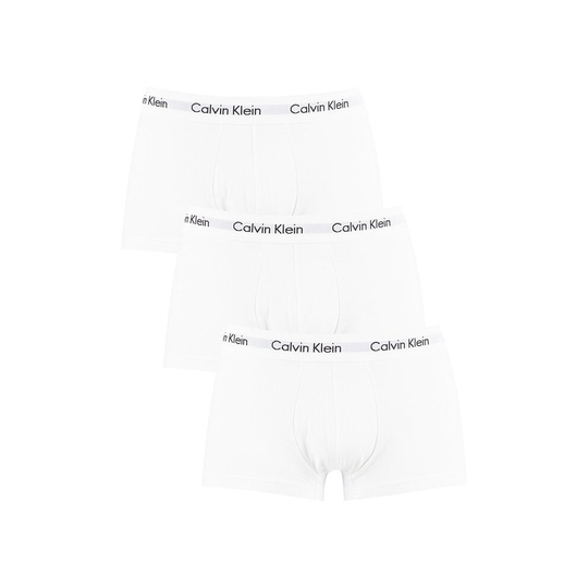 (L) CALVIN KLEIN U2664G 100 Men's Low Rise Trunks Stretch Cotton 3 Pack CK Underwear