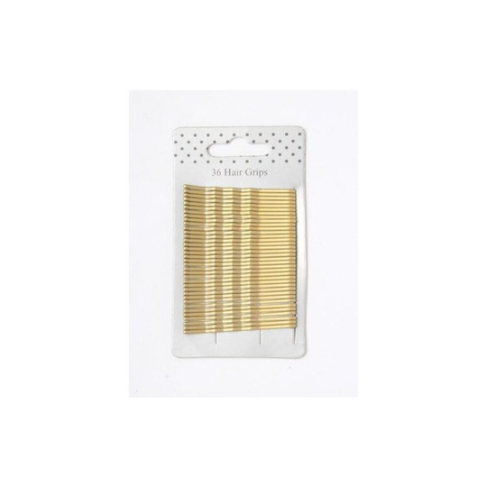 Ladies Womens 5.5cm Blonde Gold Colour Kirby Hair Clips Grips 36 Pack