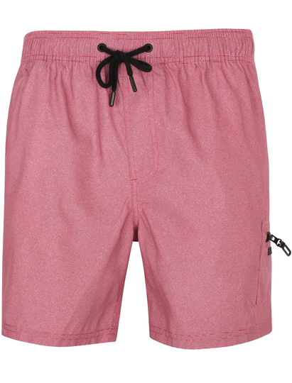 Swim Shorts Vittorino Fine Stripe Print Swim Shorts with Leg Pocket In Claret - Dissident / L - Tokyo Laundry