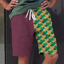 Inspired by Demon Slayer: Kimetsu no Yaiba Tomioka Giyuu Beach Shorts Board Shorts Linen Pants Anime Elastic Drawstring Design Front Pocket Shorts For Men's Adults' Hot Stamping Cotton Blend Daily Lightinthebox