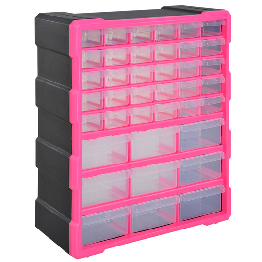 DURHAND 39 Drawers Parts Organiser Wall Mount Tools Storage Cabinet