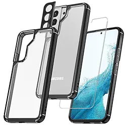 [5-in-1] Phone Case For Samsung Galaxy Classic Series S23 Ultra Plus with 2 Packs Camera Lens Protector 2 Packs Screen Protector Bumper Frame Full Body Protective Dustproof Solid Colored TPU PC Lightinthebox