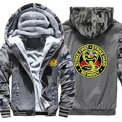 Inspired by Cobra Kai Karate Kid Hoodie Anime Outerwear Anime Graphic Outerwear For Men's Women's Unisex Adults' Hot Stamping 100% Polyester Casual Daily Lightinthebox