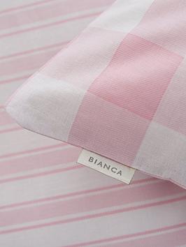 Bianca Fine Linens Bianca Pink Check Cotton Fitted Sheet