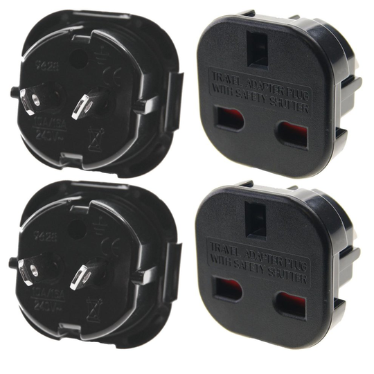 2x UK to AUS Australia New Zealand Tourist Travel Plug Power Mains Adaptor Black