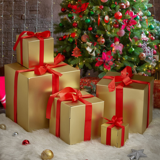 Christmas Gift Boxes Sweets Carrier Favour Candy Present Box 5PCS
