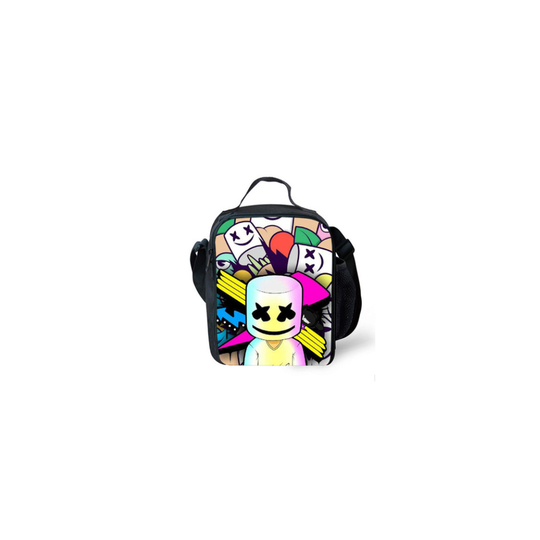 (1) Marshmello DJ thermal insulation rice bag school outdoor universal lunch box