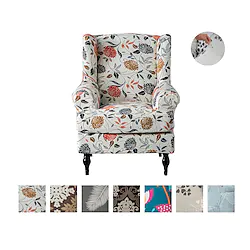 1 Set of 2 Pieces Printed Stretch Wingback Chair Cover Wing Chair Slipcovers Spandex Fabric Wingback Armchair Covers with Elastic Bottom for Living Room Bedroom Decor Lightinthebox
