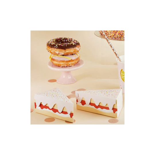 Slice Of Cake Theme Children's Party Baby Shower Mini Gift Box x 10