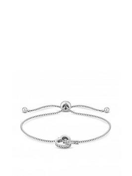 Jon Richard INTERLINK HEART TOGGLE BRACELET - GIFT BOXED, One Colour, Women