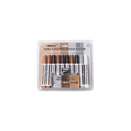 Furniture Repair System - Repair/Restore Colour to Wood Surfaces - 21 piece