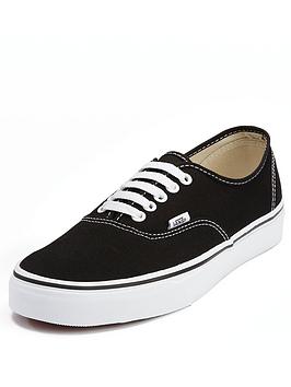 Vans Authentic - Black/White, Black/White, Size 7, Men